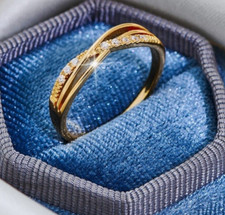 18K vergoldet neu Twist Stack