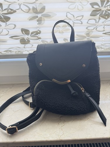 Rucksack schwarz kunstfell mit - rucksack,