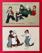 2 x Künstler AK von Ethel Parkinson 1905/16 Kinder in Holzschuhen    ( 154439