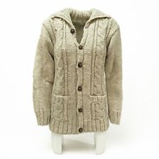 Jacke Wolljacke Beige Winterjacke Herbst Strickjacke Nepal