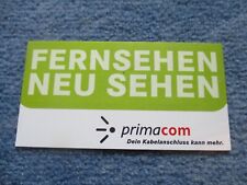 Aufkleber - primacom - Fernsehen neu sehen