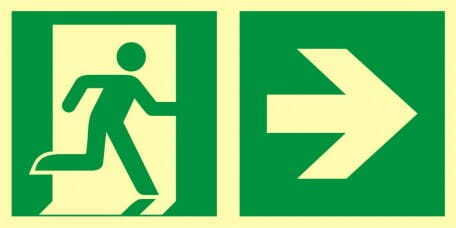 Richtung zum notausgang nach - zum,
