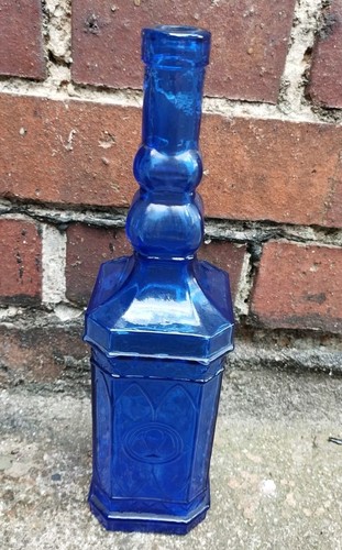Vintage glas flasche - vintage, blau
