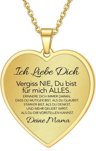Halskette herz edelstahl - herz,