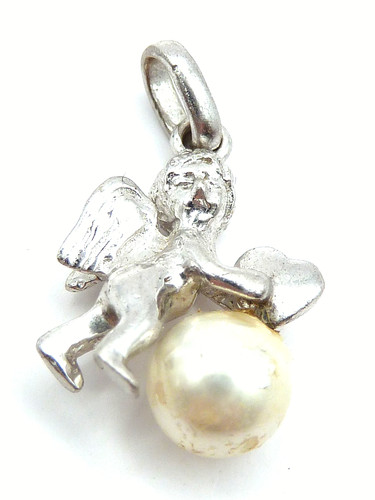 Charm anhänger engel auf - "engel,