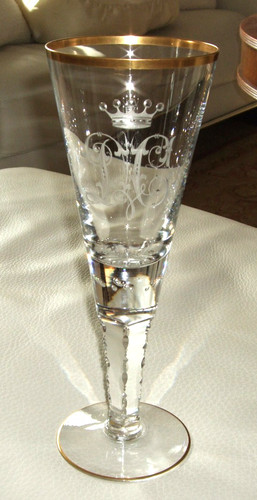 Antikes pokalglas mit - antikes,