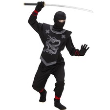 Schwarzer Ninja Kostüm Kinder