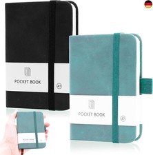 AIMEKE 2 Stück Notizbuch A7, Pocket Mini Notizblock Kleines Notizbuch mit 