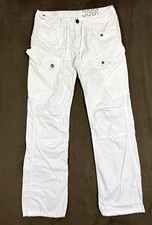 G-Star RAW Hose Herren W33 Regular Weiß Comfort Cargo Pants GS 3301 South East