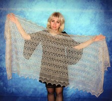 Gestrickter Ziegenflaum Schal