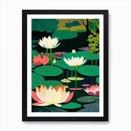 Lotusblumen park fauvismus - lotusblumen,