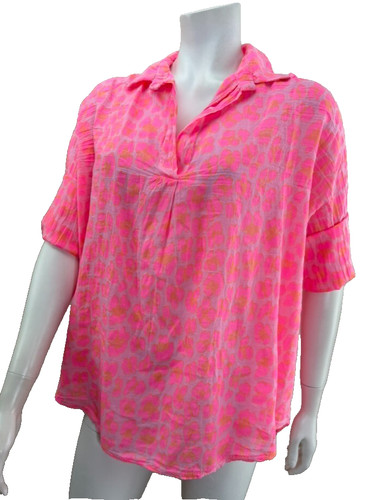 Tunika bluse neon pink - bluse,