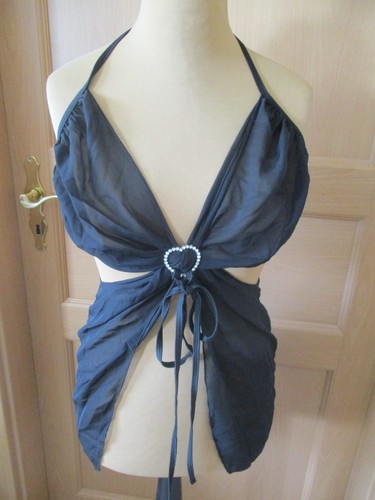 Neglige schwarz glitzer - schwarz,
