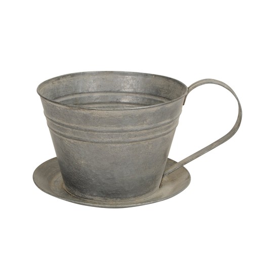 Pflanztopf tasse grau - pflanztopf,