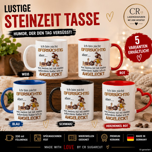 Lustige steinzeit tasse ich - tasse,