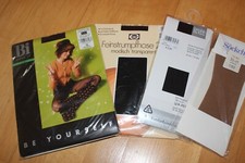 4 TEILE SET DAMEN STRUMPHOSE KNIE-STRÜMFE FEINSTRUMPF schwarz Gr.39-44 20den