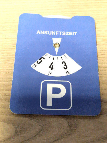Parkscheibe hinten mit - parkscheibe,