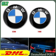 2pc Vorne+Hinten Emblem 82mm+74mm Motorhaube Kofferraum für BMW 3er E36 E46 E39