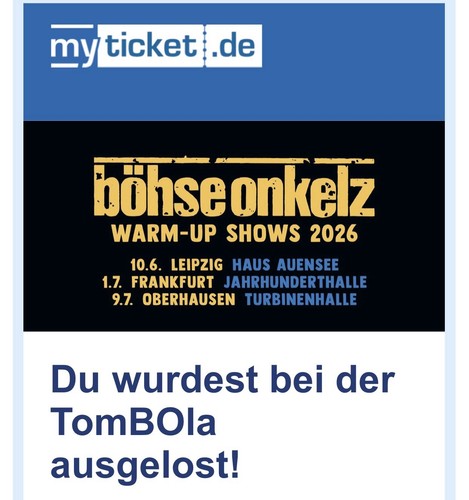 Böhse onkelz tickets - 2, warm