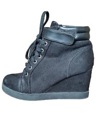 Damen Keilabsatz Schuhe zum Schnüren - schwarz - H&M Wedges - Gr. 37 - NEUwertig