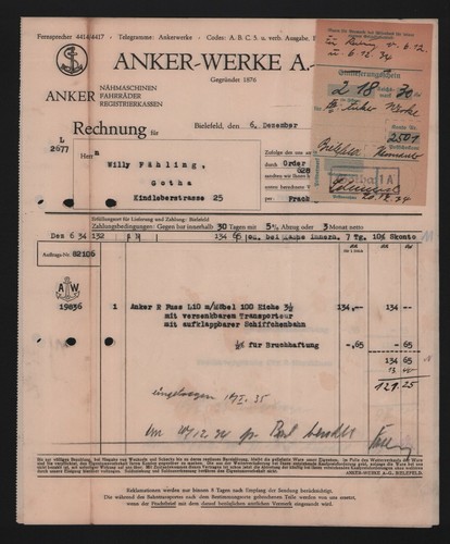 Bielefeld rechnung 1934 - bielefeld,,