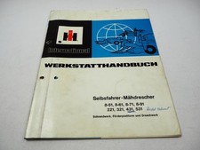 IHC 8-51, 8-61, 8-71, 8-91 221 321 431 531 Mähdrescher Werkstatthandbuch 1977