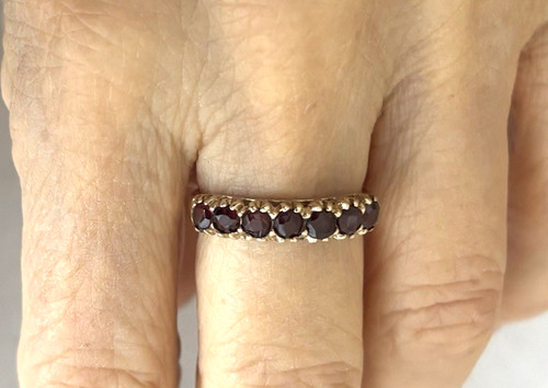 Gelbgold granat ring uk - kt, p