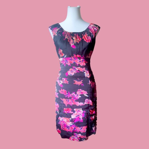 Florales partykleid schwarz - partykleid,