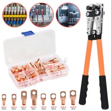 Crimpzange Kabelschuhzange Aderendhülsen Kabelschuh Set Presszange Crimp 6-50mm²