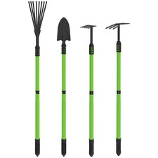 Gartenwerkzeug-Set 4 Stück Gartengeräte-Set mit Schaufel Gartenhacke Grün
