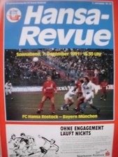 Bundesliga  FC Hansa Rostock  - FC Bayern München 07.12.1991 Ostseestadion