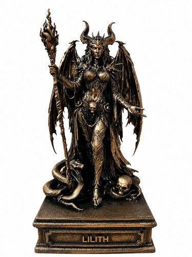 Lilith statue 24cm - lilith, bronze