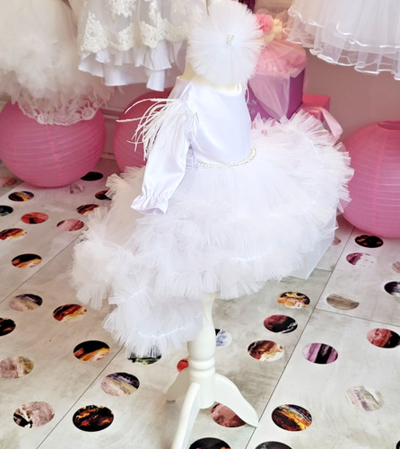 Taufkleid weiß 68 - gr., 3-6