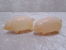 safJwN - 2 x Eduscho Kaffee Sparschwein - Rosa - Vintage - Reklame Werbung