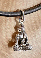 Feiner kleiner 925er SILBER Medizin BUDDHA Anhänger aus Nepal, massiv