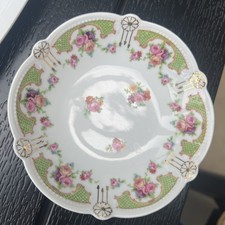 Jugendstil SERVICE 5 Dessertschalen +Schale Bavaria Schumann Rosenmotiv Goldrand