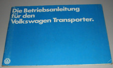 Betriebsanleitung VW T3 Transporter Bedienungsanleitung Handbuch Stand 06/1981