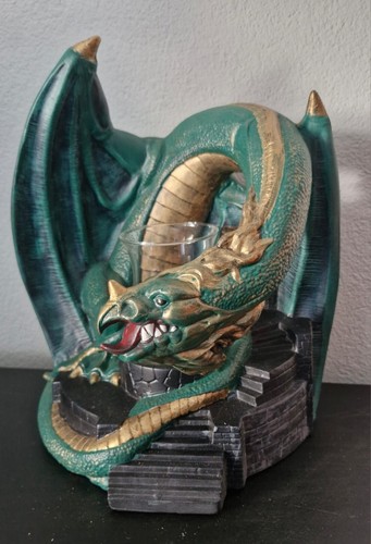 Drache grün gold - drache,
