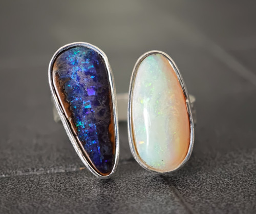 Boulder opal ring 925 silber - ring,