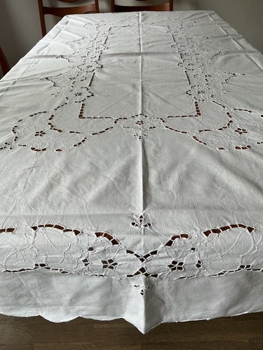 Große tischdecke richelieu - tischdecke, richelieu-