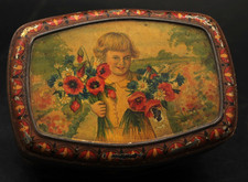 Alte Box Zinn Werbung Holländische Cacao Pette - Wormerveer