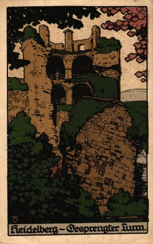Heidelberg gesprengter turm - heidelberg,,