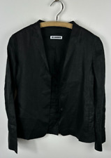 Jil Sander Anzug Damen Kostüm Suit Gr. EU 36  Leinen schwarz #S2