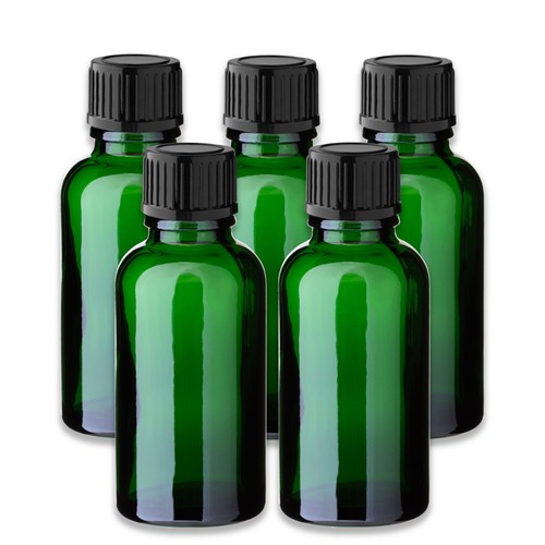 Grüne glasflasche ml - 5x,