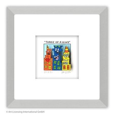 Original James Rizzi 3D MINI- Serie " THREE OF A KIND " Zertifikat GERAHMT NEU