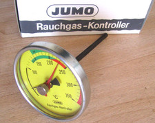JUMO Öl +Gas  Rauchgas-Abgas-Kontroller-Thermometer 350°C + Schleppzeiger, 120mm