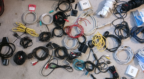 Großes kabel konvolut kiste - kabel,