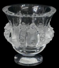 850 € KRISTALL LALIQUE VASE DAMPIERRE ca12,5cmH 11,5cmD 1,25kg SEHR GUT ZUSTAND