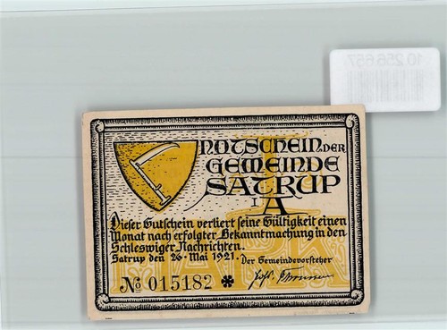 10256657 2394 satrup - 10256657, notgeld