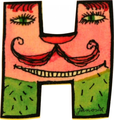 Janosch holzbuchstabe 6cm - h,